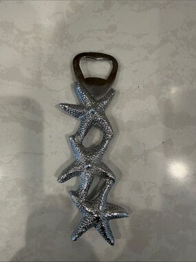 Starfish Bottle Opener Mariposa in Shiny Silver